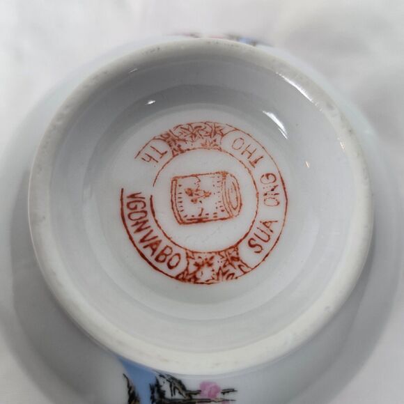 Vgonvabo Sua Ong Tho "Sweetened Condensed Milk" White Rice Bowl Floral Ceramic - Picture 7 of 7